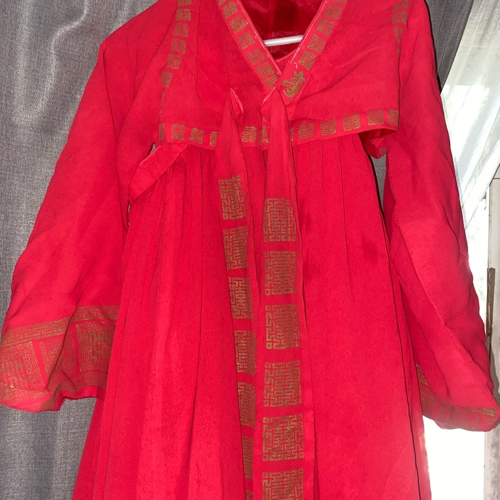Real Vintage red Korean Hanbok